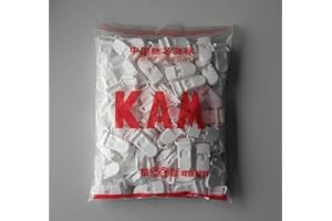 ZHONGJIUYUAN KAM - Juego de 50 clips para chupete de bebé (20 mm), color blanco