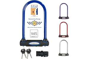 Master Lock Street Fortum Gold Vendido Secure D-Lock 210 X 110 mm - Colores surtidos (rojo / azul / plateado / morado), 1 unidad