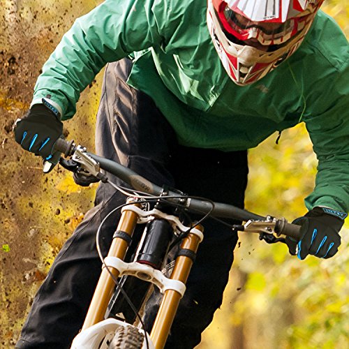 INTEY Fahrradhandschuhe Touchscreen kompatibel Vollfinger und Halbfinger für Radsport mit Lycra, 2 Paar - 6