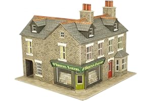 Metcalfe Miniature Building - Corner Shop Stone, Model Kit, Building Kit, 1:120 Scale, Cardboard, Modern Style, Unisex, 8+ Years, 148mm x 148mm x 148mm, Children, Infants & Toddlers