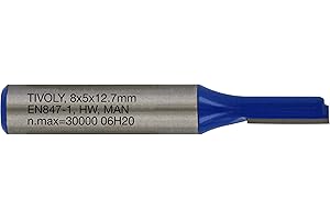 Tivoly XT60642067833 Fraises de défonceuse à rainer droit | 1 tranchant rectifié au diamant Ø 5mm