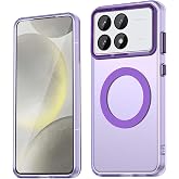 m.tk moveteck Xiaomi Poco X6 Pro ile Uyumlu Kılıf, Kamera &Ccedil;ıkıntılı, Mat, Magsafe Şarj &Ouml;zellikli, Renkli Kenarlar, PC Sert Ka