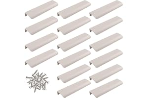 MOROBOR 16-pack fingerkantsdrag, dolt skåphandtag aluminiumlegering dold flik dra modern stil lådhandtag för skåp lådor toale