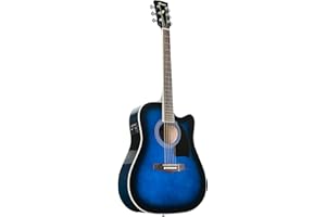 Ibanez PF15ECE-TBS Guitare électro-acoustique, Transparent Blue Sunburst