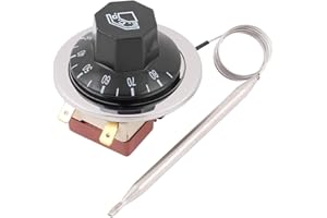 SOURCING MAP Sourcingmap NC AC 250 16A 30-85C Temperature Control Switch Capillary Thermostat for Oven Refrigerator
