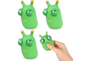 JUNMALLKO Jouets à Presser, 3 PCS Jouet à Presser spongieux, Jouet Amusant Pincement de Ver d'herbe, Balle à malaxer Stress Ball, Jouet à Presser Anti Stress pour Enfants et Adultes pour Réduire Le L'anxiété