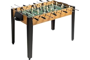 COSTWAY Piłkarzyki w konkurencyjnej wielkości, stół do gry w piłkarzyki dla dorosłych i dzieci, stół do zabawy w zestawie z 2 piłkami, profesjonalny piłkarzyki do pokoju zabaw, barów i na imprezy, 122