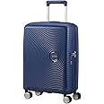 American Tourister Soundbox - Spinner S Espandibile Bagaglio a Mano, Spinner S (55 cm - 41 Litri), Blu (Midnight Navy)