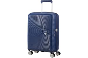 American Tourister Soundbox - Spinner S Erweiterbar Handgepäck, 55 cm, 41 L, Blau (Midnight Navy)