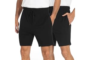 North Bund Herren Schlafanzughose Kurz Pyjamahose 2er Pack Schlafshorts Freizeithose Sommer Nachtwäsche Schlafhose Weich Shorts Sleephose Für Männer Shorty Schlafanzugshorts Seitentaschen Mit Taschen