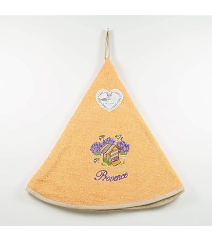 Essuie Main - Qualité Premium - Tissage Jacquard - Huile D'olive - Beige - 70 Cm De Diamètre - Maison