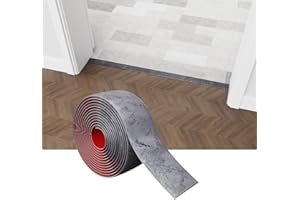 FFPMYF Profilo di transizione ispessito, strisce autoadesive per collegare spazi vuoti del pavimento, transizione per pavimenti piastrellati (grigio contea)