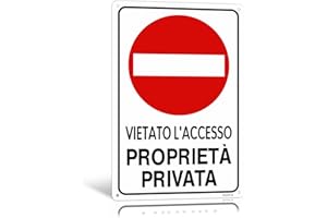 GOODVIA Cartello Proprietà Privata Alluminio Divieto di Accesso 20x30cm (A4) Vietato l Accesso Proprieta Privata Cartelli Sicurezza