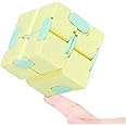 AM ANNA Infinity Cube Fidget Toy,Mini ABS Infinity Cube Puzzle Accessories Toys Stress Relieving Fidgeting Game for Kids and Adults, Mini Unique Gadget for Anxiety Relief and Kill Time (Yellow)