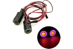 ZuoLan 1 Set 17mm 2 LEDs Angel Eyes LED Feux de Voiture Headlight / Phare arrière pour 1/10 Echelle RC Crawler Voiture (Violet+Jaune)