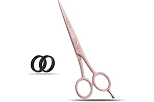 WISH BEAUTY,THE ROYAL ELEGANCE Wishbeauty Hairdressing Barber Hair Scissor for Professional Hairdressers Barbers Stainless Steel Hair Cutting Shears - for Salon Barbers, Men, Women, Children and Adults (Baby Pink, 6 inches)