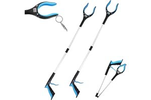 PEPE Mobility Pinza Brazo Recoge Objetos Plegable (x2 uds), Larga para Alcanzar, Pinzas Ergonomicas con Imán, Alcanzador de Objeto