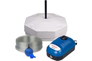 WAGNER GREEN ALLES FÜR DEN GARTENTEICH Teich Eisfreihalter Set 3 inkl. regelbarer Luftpumpe und Zubehör, für einen eisfreien Gartenteich, Anti Ice Winter