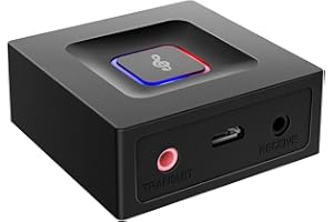 Kaysuda Bluetooth 5.0 transceptor Adapter Hi - Fi Two in One 3.5 mm Radio Audio Adapter Auriculares Altavoces Entrada mp4 iPhone TV/Home estéreo Baja latencia