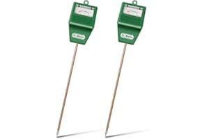 Dr.meter Misuratore Umidità Terreno, 2 Pacchi Misuratore di umidità del Suolo Tester del Suolo Acqua Monitor Misuratore di Terreno Giardino Adatto Orti Lardino, Fattoria (Nessuna Batteria Necessaria)