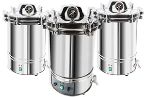 hzexun Autoclave Chamber Sterilizes Steam Sterilizer Electric Autoclave Sterilizer Stainless Steel for Dental Medical Equipment 18L