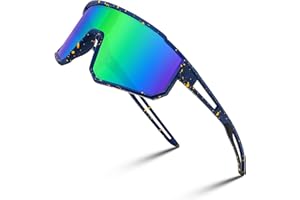 FEISEDY Occhiali da Sole Sportivi Polarizzati per Ragazzi Bambini Bicicletta Occhiali da Baseball per Ragazze Età 6-15, con Protezione UV400, Montatura TR90 B4163