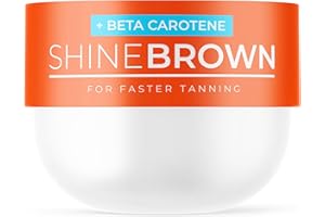 ‎BYROKKO BYROKKO Shine Brown Beta Carotene Bräunungsbeschleuniger Sonnencreme (210 ml), Carroten Bräunungsgel wirksam in Sonnenbänken & im Freien, Natürliche Bräunungsverstärker Sonnenbankcreme