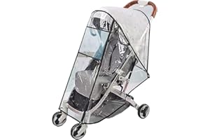INELIHOO Habillage Pluie pour Poussette Housse de pluie transparente universelle poussettes Protection contre Pluie et Vent Bonne circulation Fenêtres sans PVC en matériel