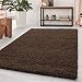 Produktbild Hochflor Shaggy TRENDY Shaggy Teppiche für Wohnzimmer, mit 50 mm Florhöhe Einfarbig Wohnzimmer Teppiche. Mit OKOTEX Zertifiziert und aus 100% Polypropylen Hergestellt, Farbe:Braun, Maße:200x290 cm