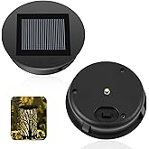 Glovios Solarleuchten Ersatzteile, Solar Ersatzdeckel 8cm mit LED Leuchtmitteln, 1.2V 600mAh, Solarlampen Ersatz für Solarlam