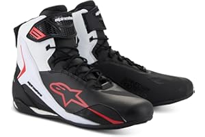 Alpinestars Faster-4 Motorcycle Shoes, Lightweight & Breathable, Seamless Knitted Construction & Advanced Protection
