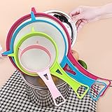 Lot de 4 Tamis de cuisine avec poignée en plastique Multi Purpose Passoire Tamis de cuisine Gadget 4pcs As Picture Show