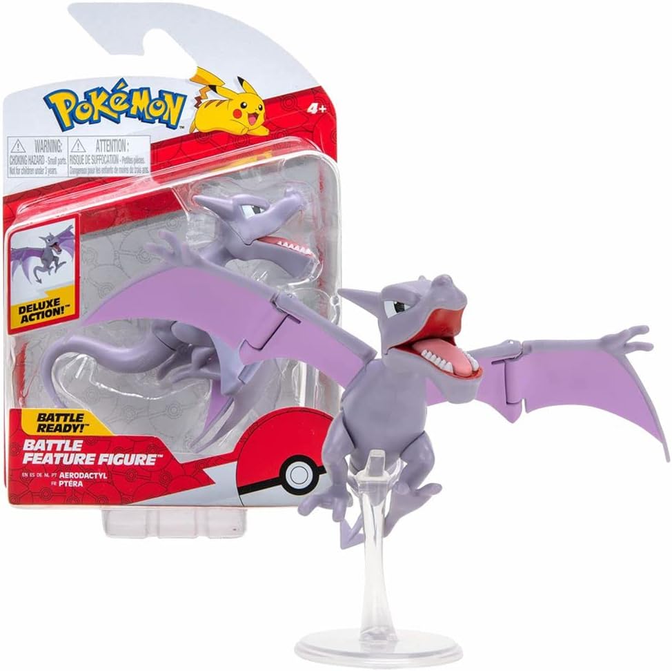 Pokemon Selección Battle Feature Figures Figura de Acción móvil de Lujo, Figuras del Juego:Aerodactyl