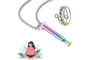 HSLPSM Halskette Rauchfrei Original, Rauchentwöhnung Hilfsmittel Rings, Halskette Rauchfrei Atemkette, Kette mit Rauchen Angst, Panikattacken Hilfsmittel, Anti Stress Ring