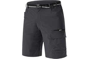EKLENTSON Mens Shorts Quick Dry Cargo Shorts Lightweight Walking Hiking Shorts Zip Fishing Cycling Safari Pants with Multi Pockets