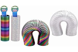 Ferro Stars spirale kinderspielzeug 2 stück spirale treppenläufer,Regenbogen,Glitzer sprungfeder Geburtstagsgeschenke für Kinder Es reicht von 15 cm bis 10 Meter