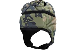FAXIANTHER Rugby Headguard Flag Football Helmet Full Coverage Scrum Cap Soft Protective Shell Foam Padding Soccer Headgear Adjustable Breathable Head Protector Padded Anti-Collision Cap for Youth Adults