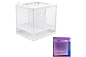CONGGUAN Breeding Isolation with Suction Cups Aquarium Fry Hatchery Net Protect Baby Birthing Incubator for Aquarium (16 * 14 * 16CM)
