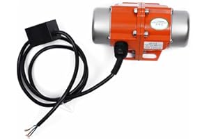 DHQCQL Vibrationsmotor 60W, 220V Rüttelsieb Elektrisch, 3000RPM, IP65, 38kg Vibration Force, Einstellbare Vibration, Betonrüttler für Bergbau Metallurgie Kohle