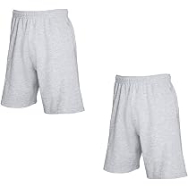 Fruit Of The Loom Herren Kurze Sporthosen 2er-Pack – Leicht, Elastischer Bund, Seitentaschen, Größe L