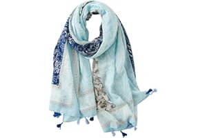 FAIRYGATE Femmes Foulards Coloré Foulard Imprimé Léger et Confortable Châles Echarpes femme