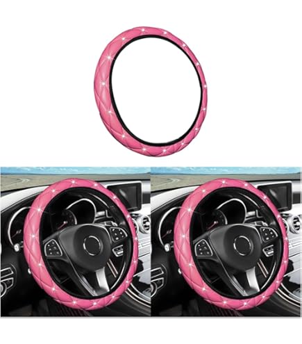 Coprivolante Auto In Similpelle Rosa Con Corona - Comfort E Sicurezza Per Guida - Foto 11