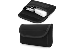 DOB SECHS Travel Cable Organiser Bag, Storage Pouch Bag for Electronic Accessories, Gadget Bag for Cables, Power Bank, Mouse, Charger, Hard Disk, Essentials for Men Women (Black)