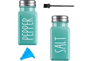 CCHONG Pack of 2 Salt and Pepper Shaker Salt and Pepper Pots Salt and Pepper Set Salt Shaker Salt Pot Kitchen Accessories (Green & Green)