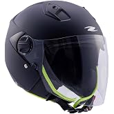 ZEUS-ZS 213 A&ccedil;ık Motosiklet Kaskı Matt Black S