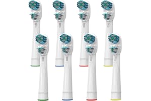 KONGKAY Recambios Cepillos para Oralb Dual Clean, Cabezales de repuesto compatibles con Braun Oralb, Se adapta a Vitality, Triumph, Genius, Professional y otros, 8 piezas