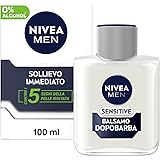 NIVEA MEN Sensitive Balsamo Dopobarba Extra delicato in Confezione da 100 ml, Dopobarba Uomo con Estratto di Camomilla e Vita