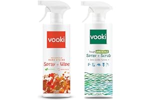 Vooki Ecofriendly Hard Stains Spray and Lime Scale Stain Descaler Remover Spray, 500 Ml Each - (Combo Pack of 2)