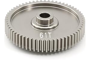 RCTHJIA Spur Gear 61T 0.6Mod High Speed Gear for Tamiya TT01, TT01D, TT01E, TT01ES 1/10 RC Car Replacement #51004 Upgrade Parts, Compatibility for 18-19-20-21-22T 0.6M Pinion Gear