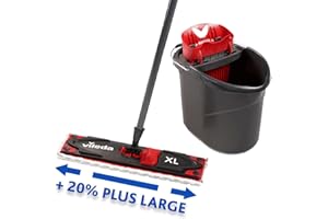 Vileda Ultramax XL Kit Complet, Balai à Plat et serpillière en Microfibre Extra Large, pour Tous Les sols durs, serpillière Durable, Love it Clean